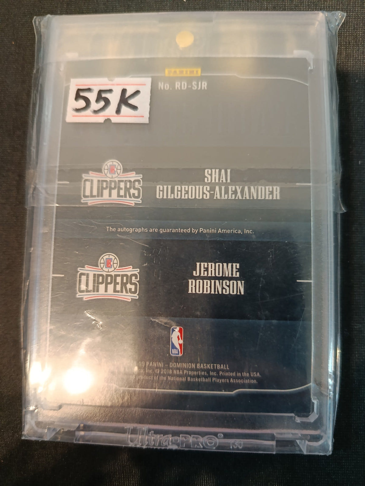 2018-19 Panini Dominion Basketball Rookie Dual Signatures Shai Gilgeous-Alexander / Jerome - view 2