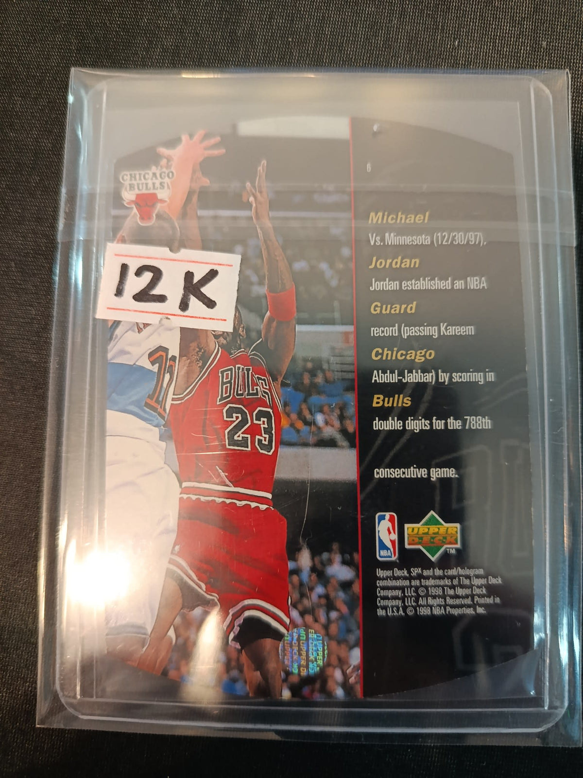 1997-98 Upper Deck SPx Jordan Michael Jordan #6 - view 2