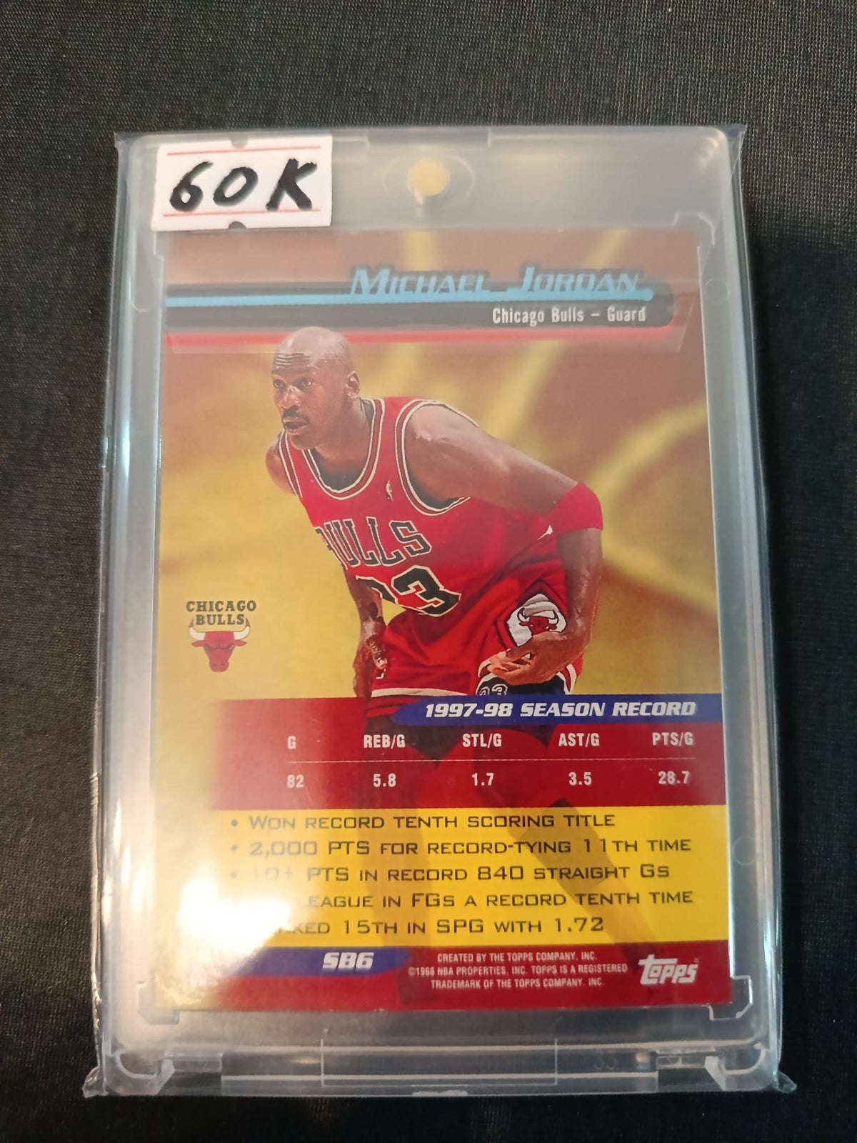 1998-99 Topps Bombardiers Michael Jordan #SB6 - view 2