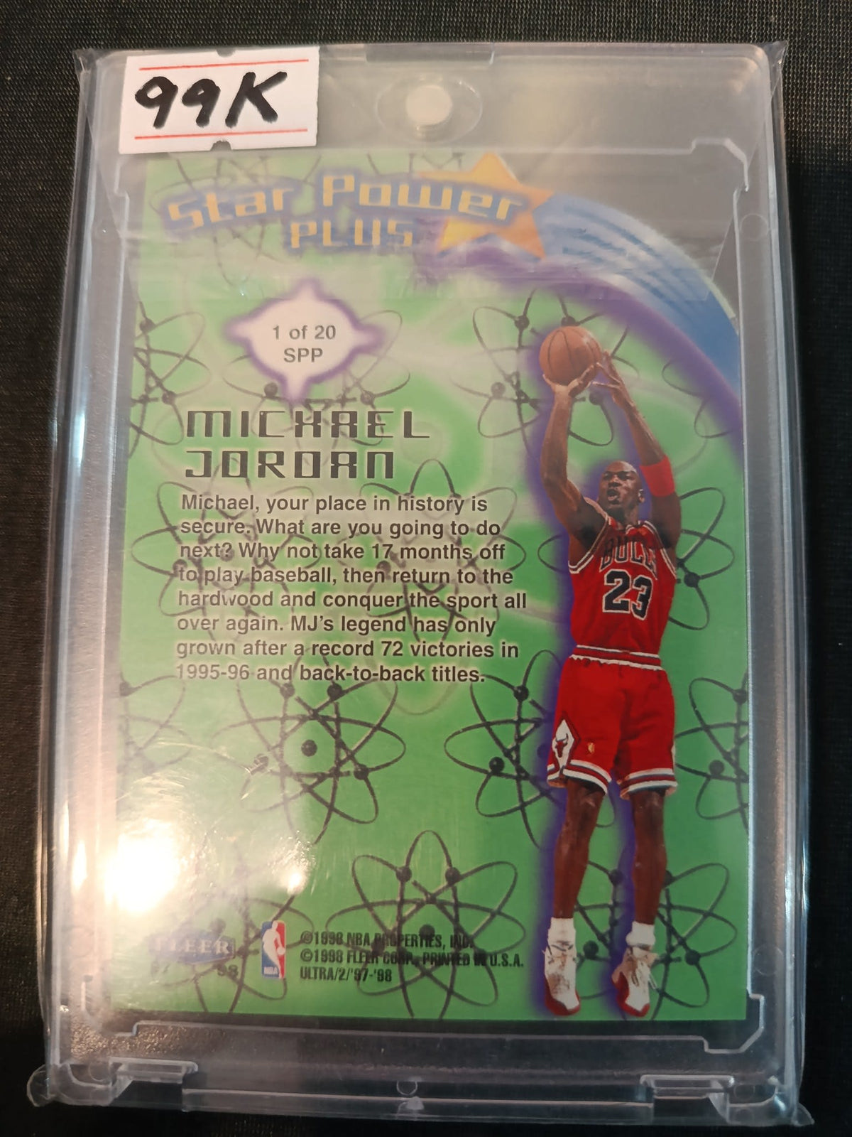1997-98 Fleer Ultra Star Power Plus Michael Jordan #1 - view 2