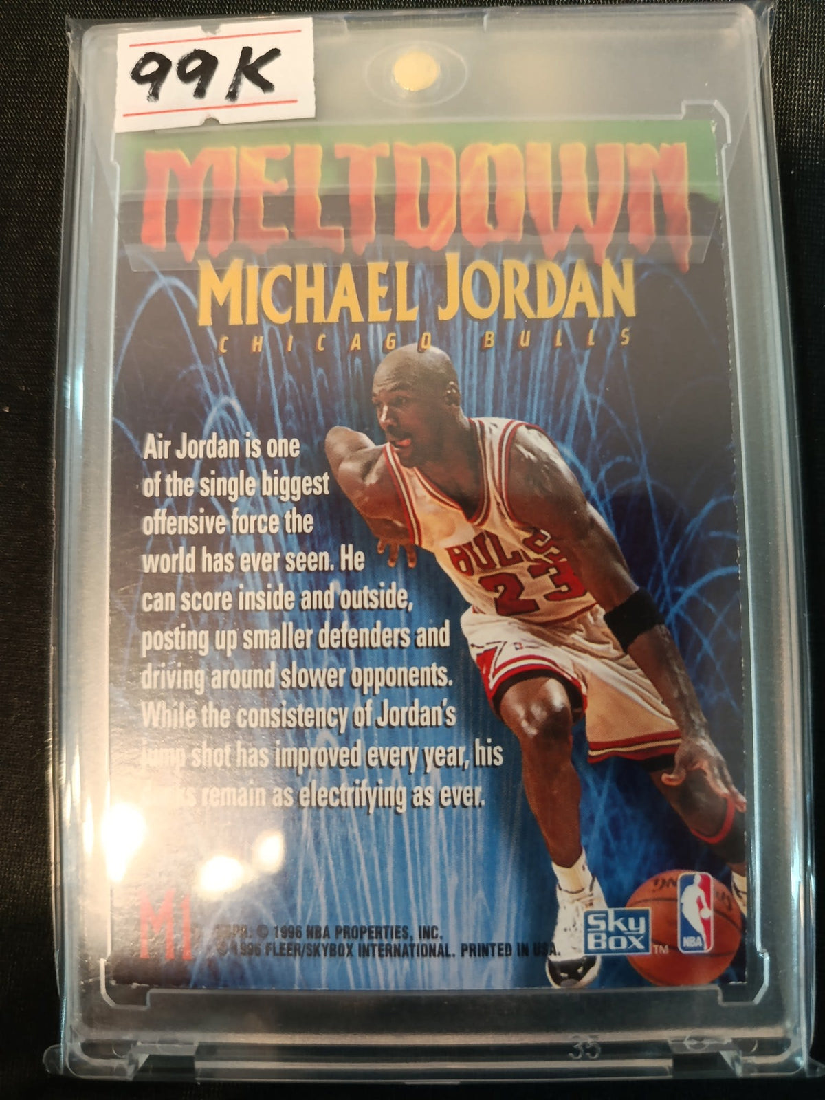 1995-96 Fleer/SkyBox SkyBox Meltdown Michael Jordan #M1 - view 2