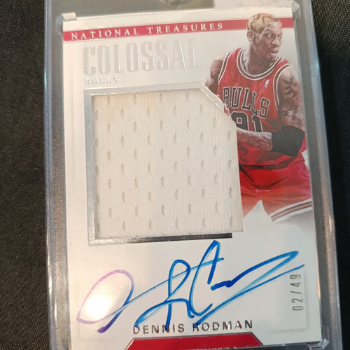 2017-18 Panini National Treasures Colossal Jersey Autographs Dennis Rodman #CJA-DRM