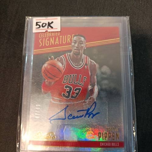 2016-17 Panini Studio Basketball Celebrated Signatures Scottie Pippen #9