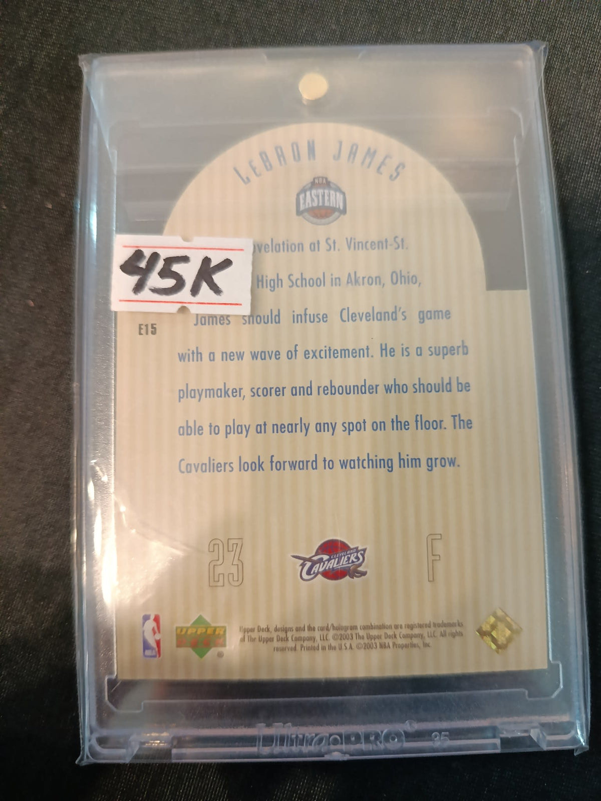 2003-04 Upper Deck Future NBA All-Star LeBron James #E15 - view 2