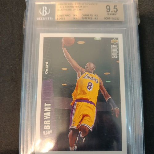 1996-97 Upper Deck Collector's Choice Lakers Team Set Kobe Bryant #A1 Beckett 9.5