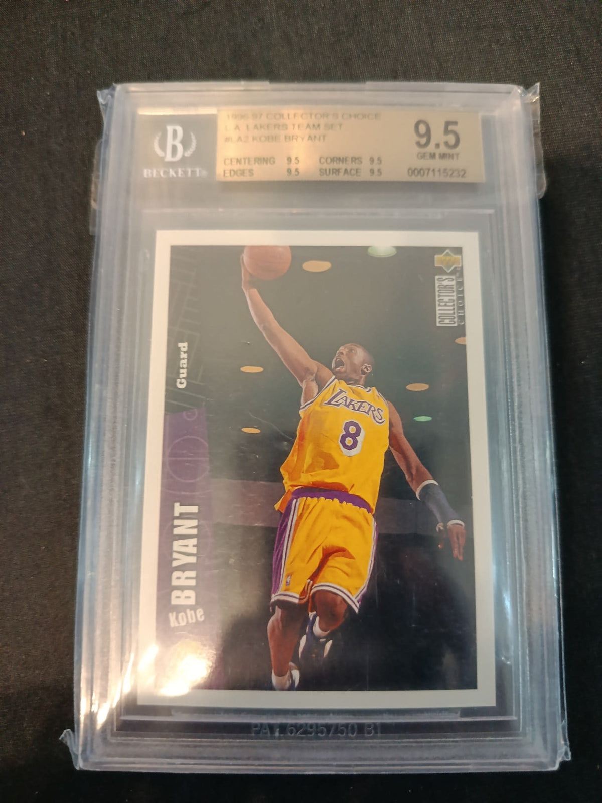 1996-97 Upper Deck Collector's Choice Lakers Team Set Kobe Bryant #A1 Beckett 9.5