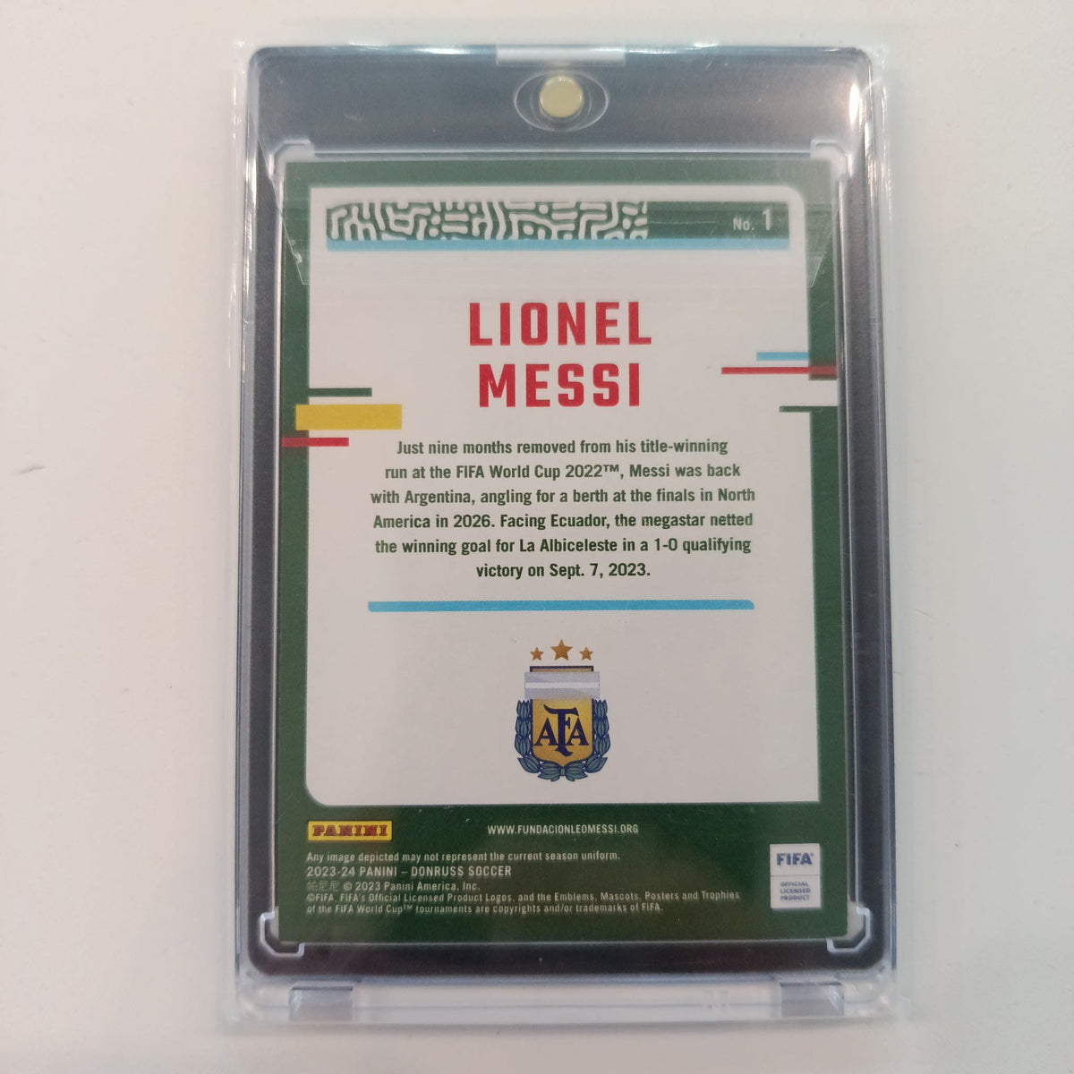 2023-24 Panini Donruss Soccer Lionel Messi Silver #1 - view 2
