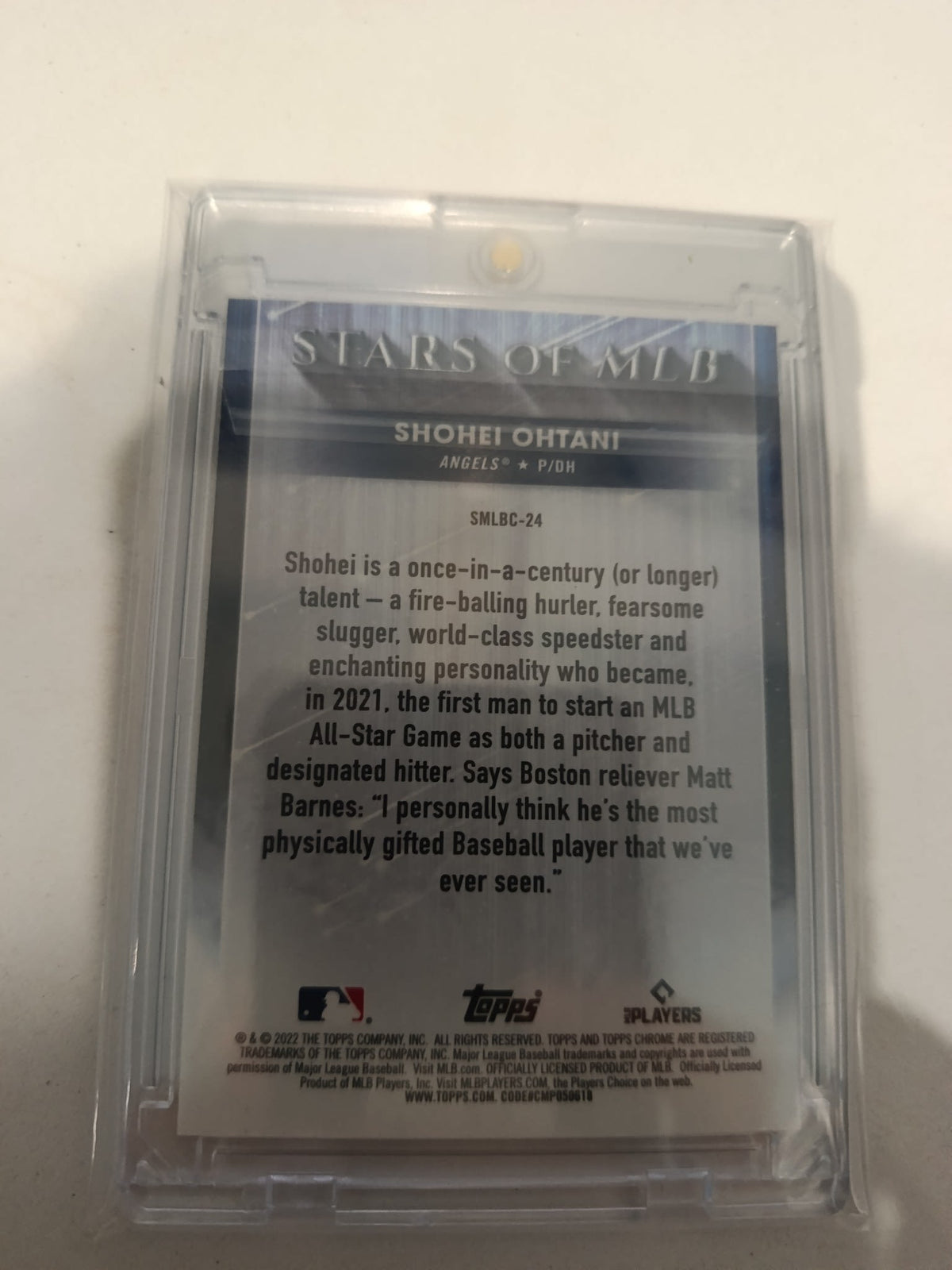 2022 Topps Stars of MLB Shohei Ohtani Refractor #SMLBC-24 - view 2