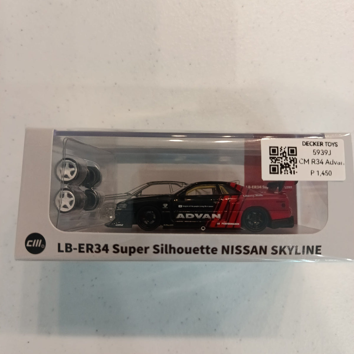 CM Model Colourful Miniature Model LB-ER34 Super Silhouette Nissan Skyline GT-R R34 Advan