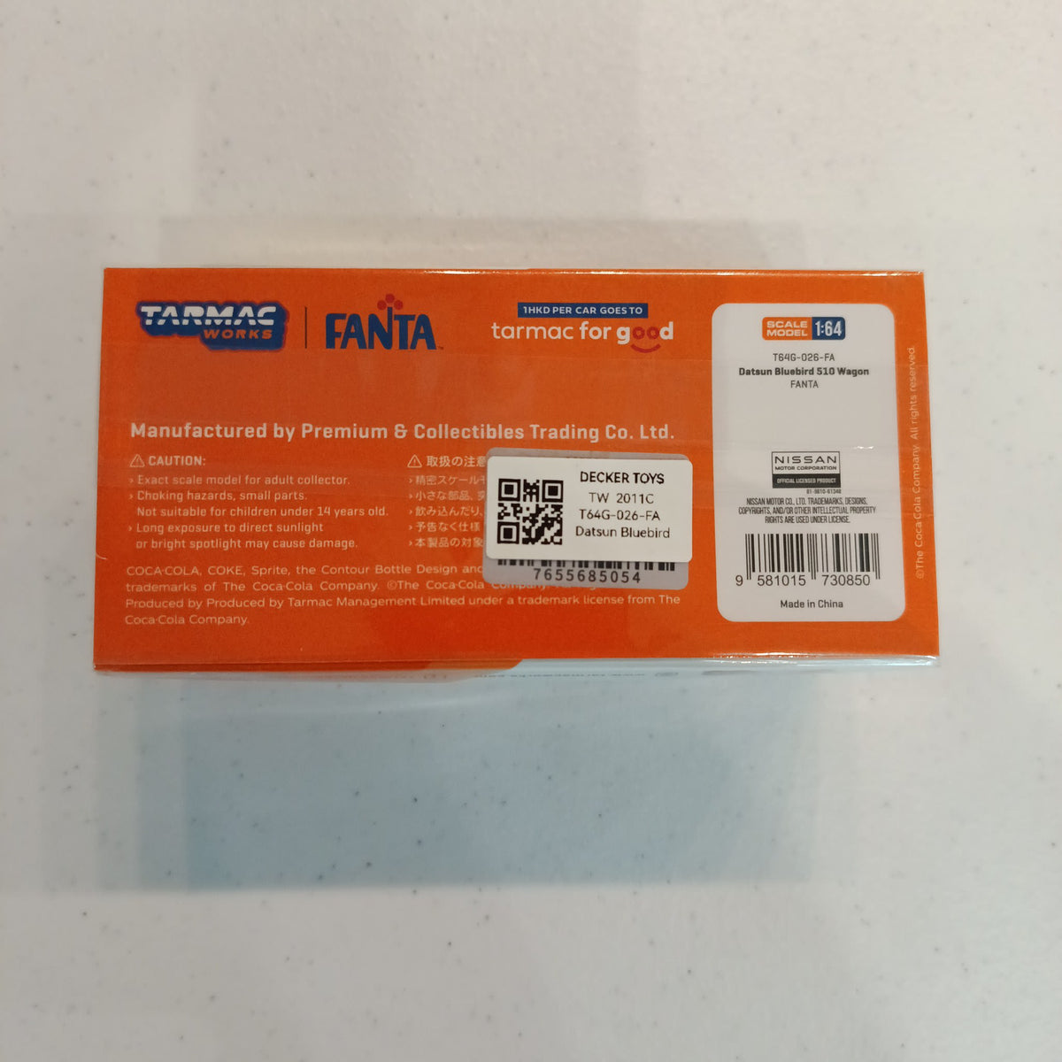 2011 Tarmac Works Fanta Collaboration Datsun Bluebird 510 Wagon #T64G-026-FA - view 2