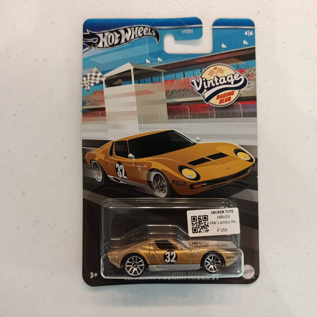 2023 Hot Wheels Vintage Racing Club 1971 Lamborghini Miura SV #4