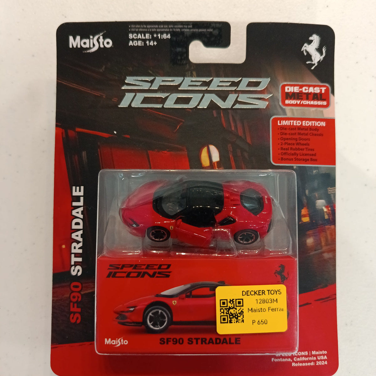 2024 Maisto Speed Icons Ferrari SF90 Stradale