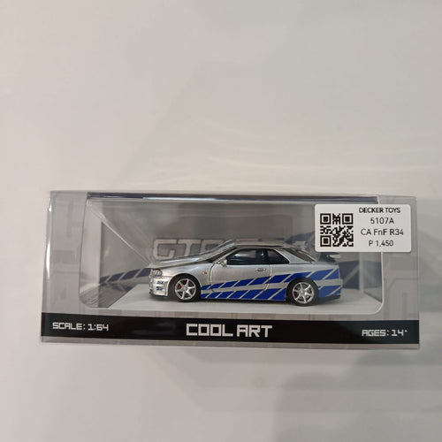 Cool Art Fast and Furious Nissan Skyline GT-R R34 (2 Fast 2 Furious)