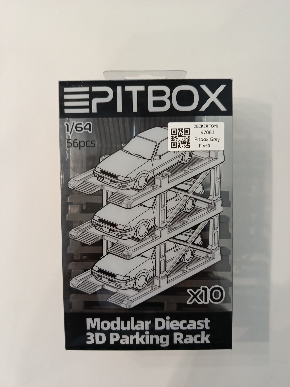 Pitbox Pitbox Grey Modular Diecast 3D Parking Rack