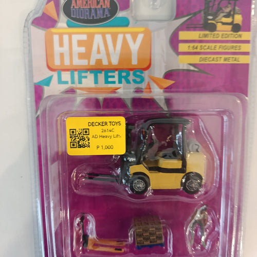 American Diorama Heavy Lifters Forklift with Accessories #2614C
