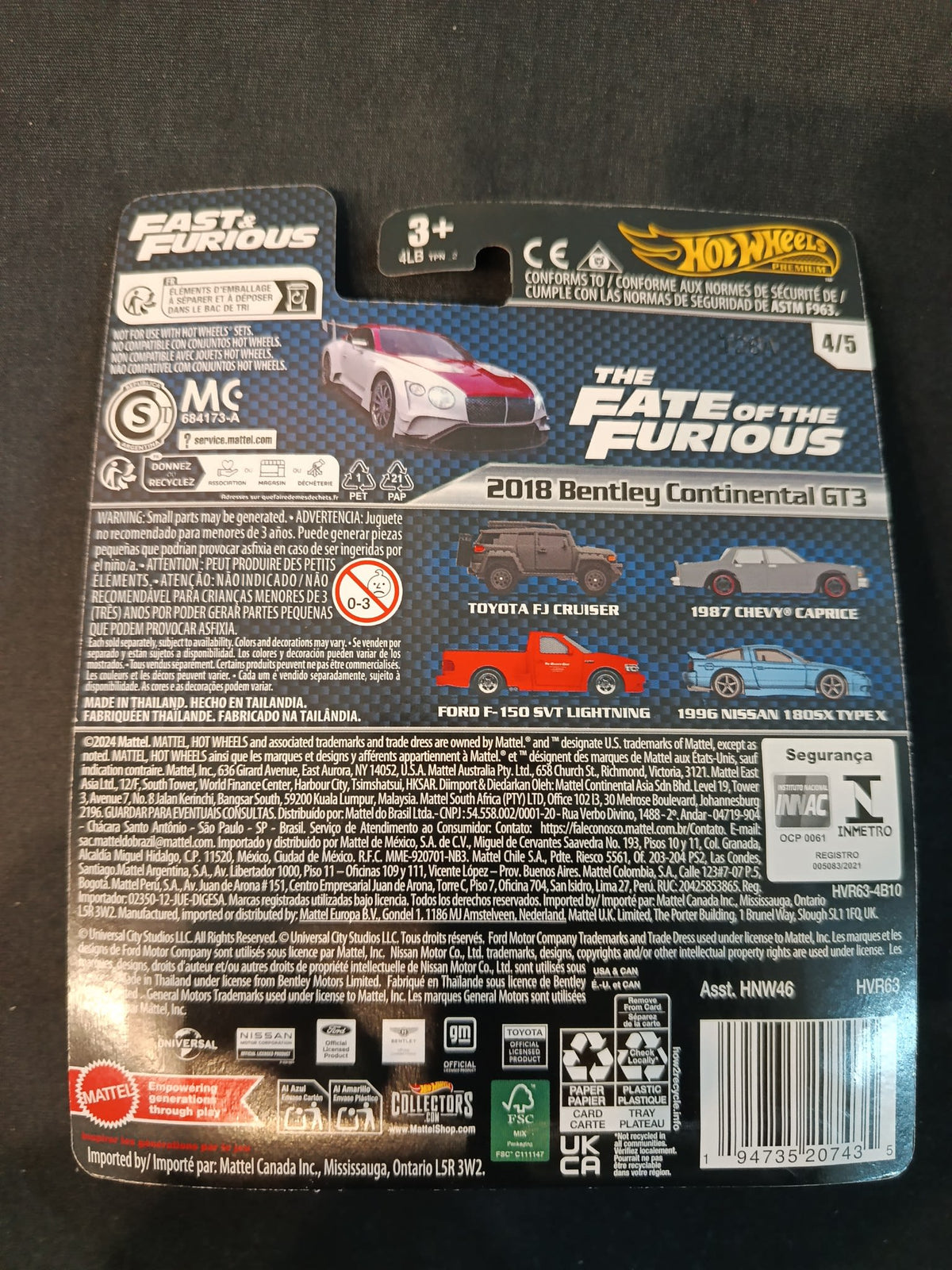Hot Wheels Fast & Furious Premium Bentley Continental GT3 #4/5 - view 2