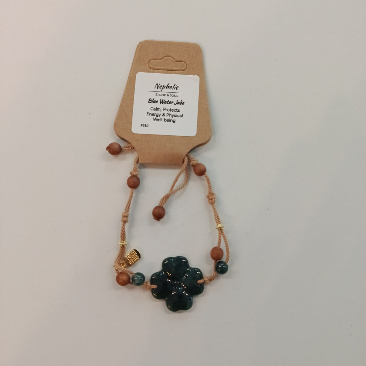 Nephelie Stone & Soul Blue Water Jade Blue Water Jade Flower Bracelet
