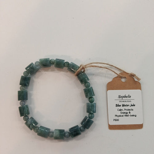Nephelie Stone & Soul Stone & Soul Blue Water Jade Bracelet