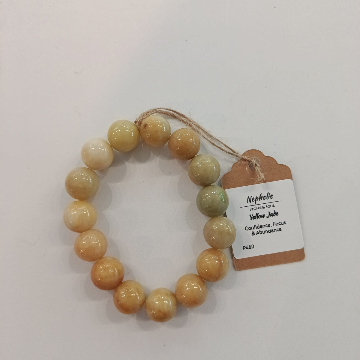 Nephelie Stone & Soul Stone & Soul Yellow Jade Bracelet