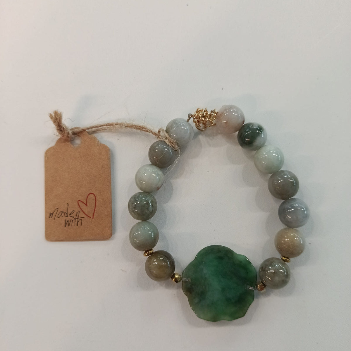Nephelie Stone & Soul Burmese Jade Burmese Jade Rose Bracelet - view 2