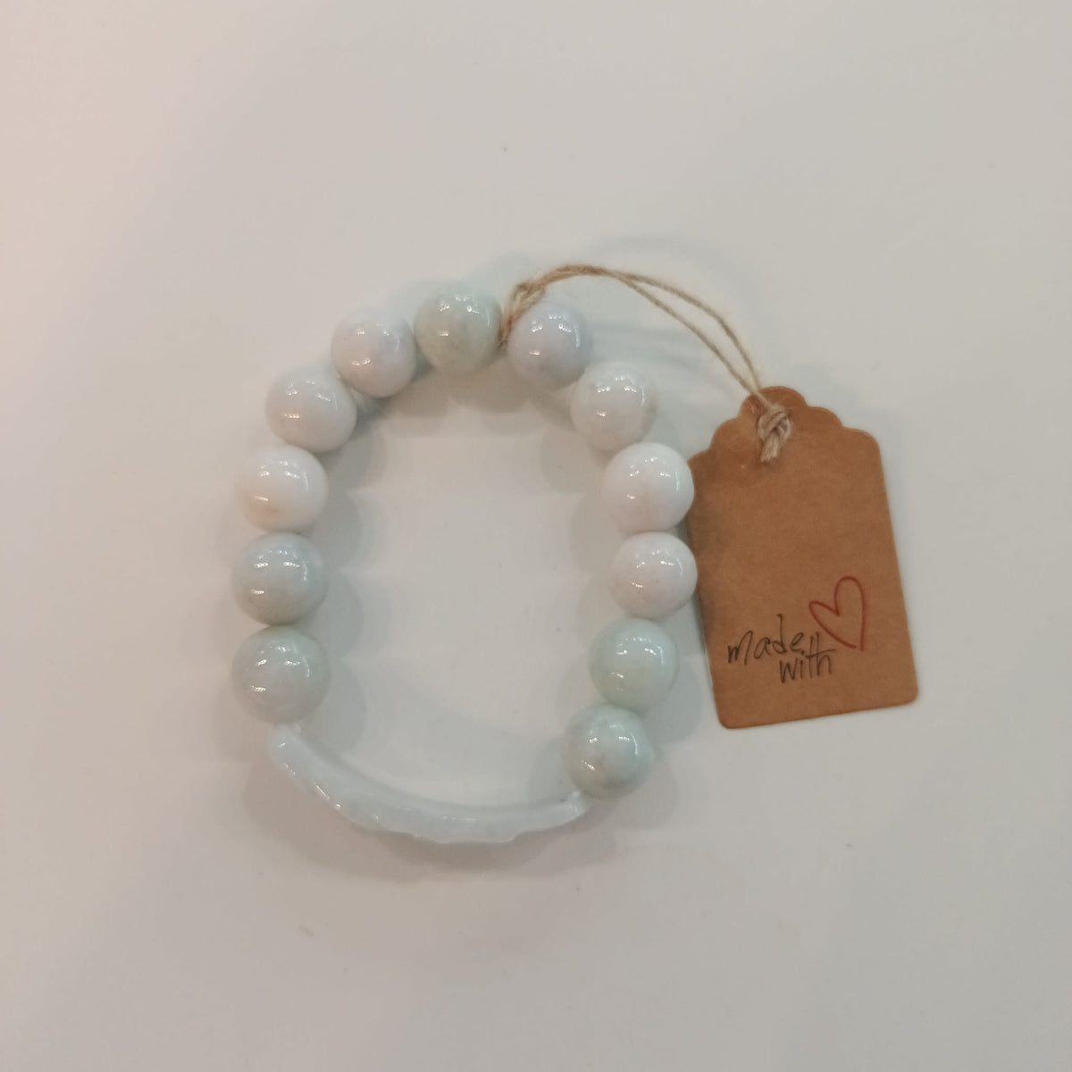 Nephelie Stone & Soul Stone & Soul Burmese Jade Bead Bracelet - view 2