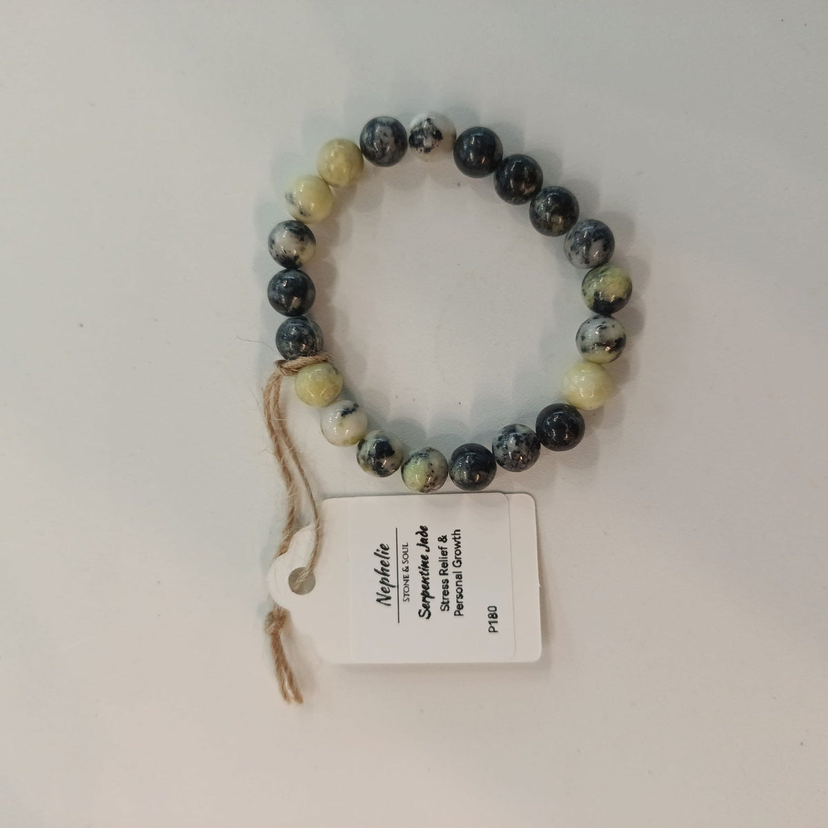 Nephelie Stone & Soul Stone & Soul Serpentine Jade Beaded Bracelet