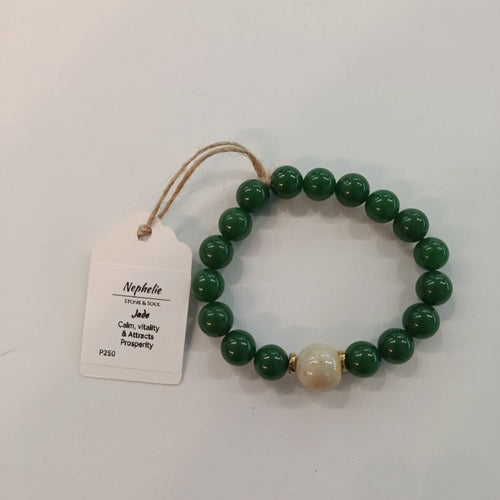 Nephelie Stone & Soul Stone & Soul Jade Bead Bracelet