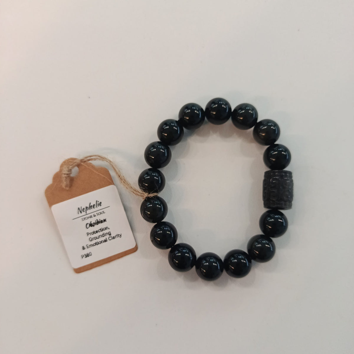 Nephelie Stone & Soul Stone & Soul Obsidian Bead Bracelet