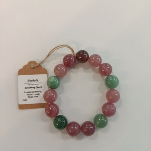 Nephelie Stone & Soul Stone & Soul Bracelets Strawberry Quartz Bracelet