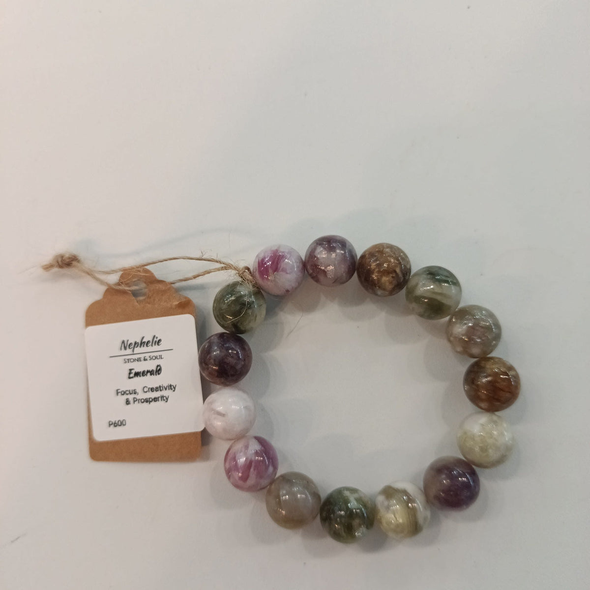 Nephelie Stone & Soul Stone & Soul Emerald Bead Bracelet