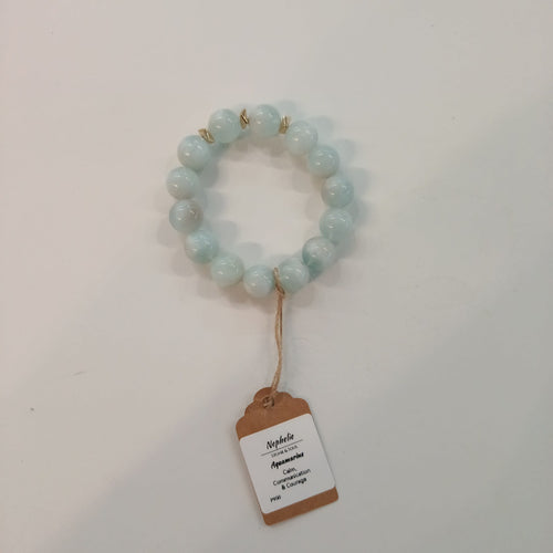 Nephelie Stone & Soul Stone & Soul Aquamarine Beaded Bracelet