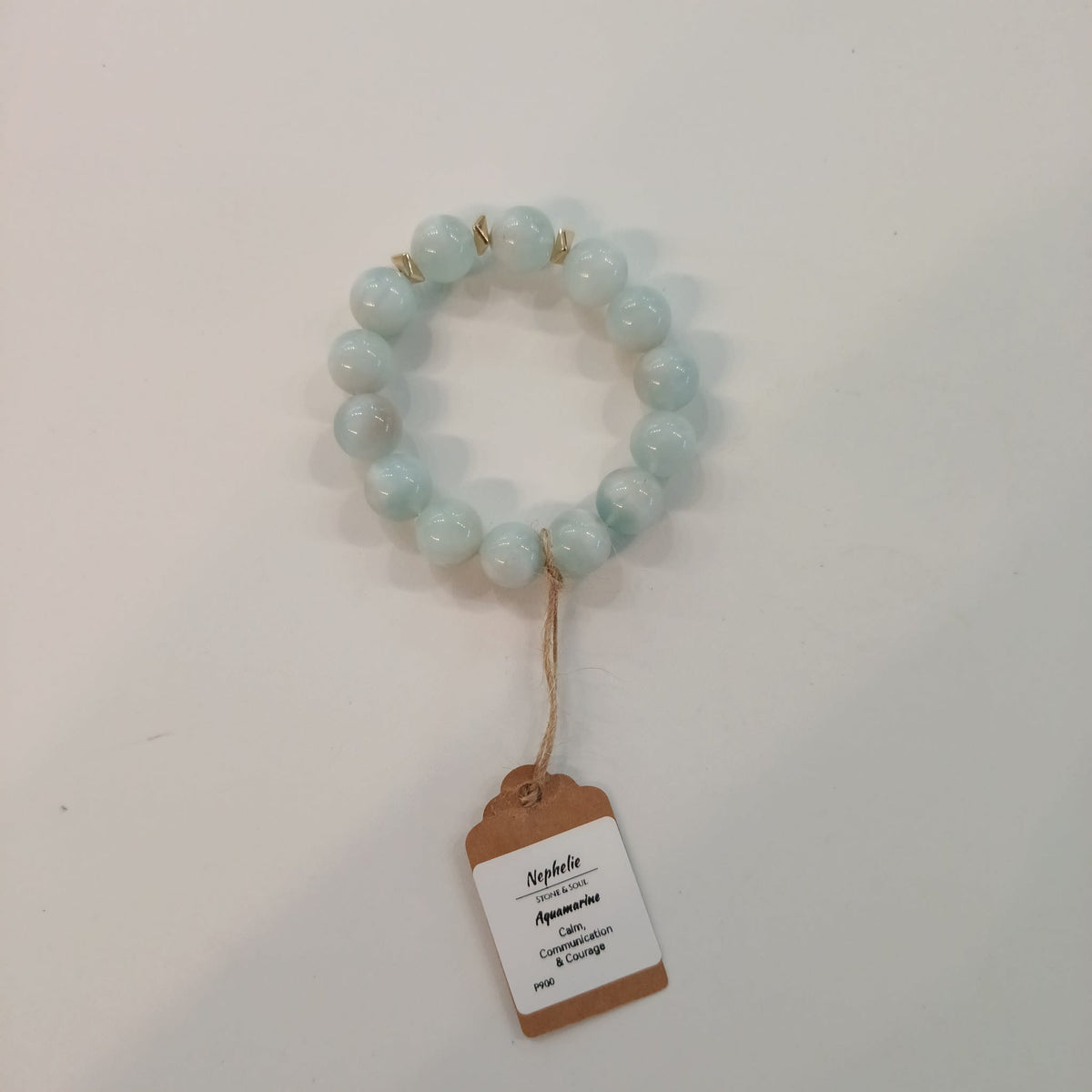 Nephelie Stone & Soul Stone & Soul Aquamarine Beaded Bracelet