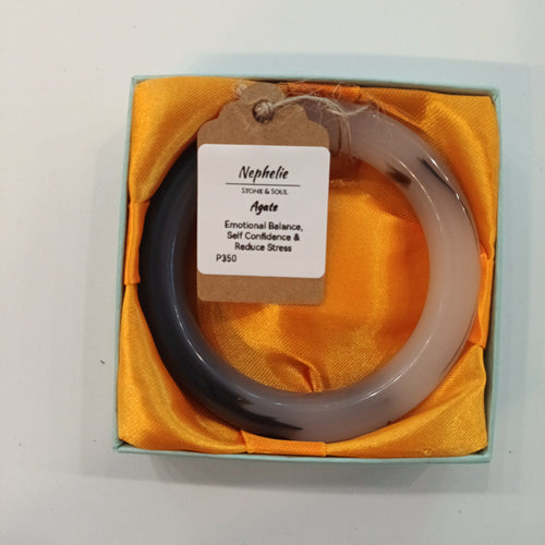 Nephelie Stone & Soul Stone & Soul Agate Bangle Bracelet
