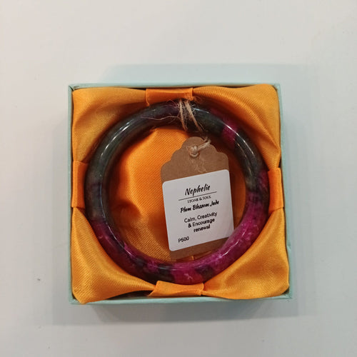 Nephelie Stone & Soul Stone & Soul Plum Blossom Jade Bangle