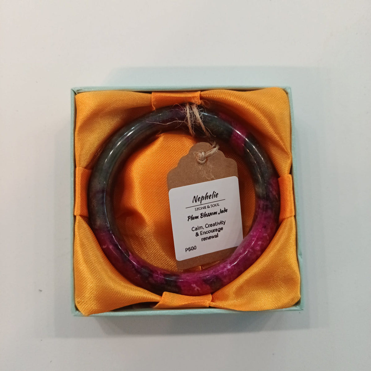Nephelie Stone & Soul Stone & Soul Plum Blossom Jade Bangle