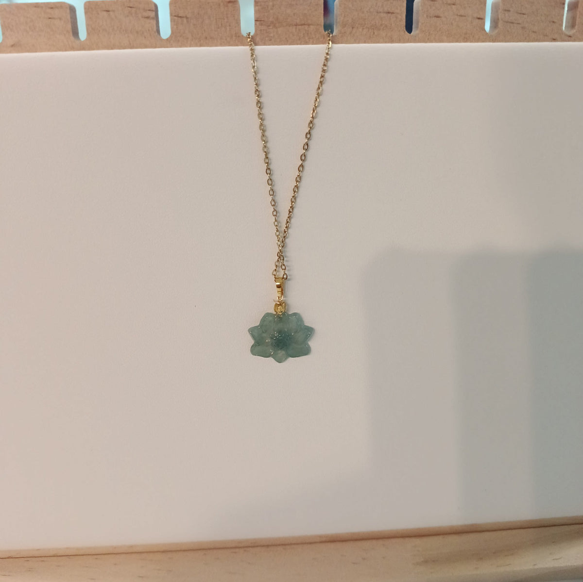 Jade Jewelry Lotus Flower Jade Pendant Necklace