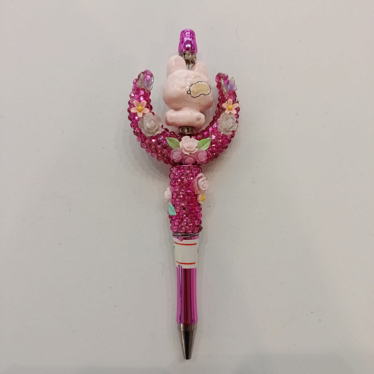 Handmade Beaded Pen Bunny / Rabbit - view 2
