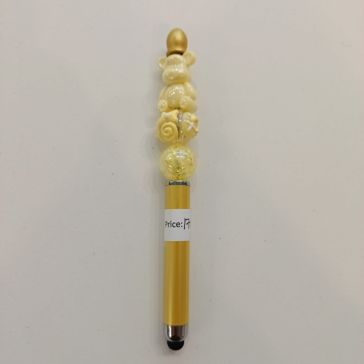 Beaded Stylus Pen Gold Beaded Stylus