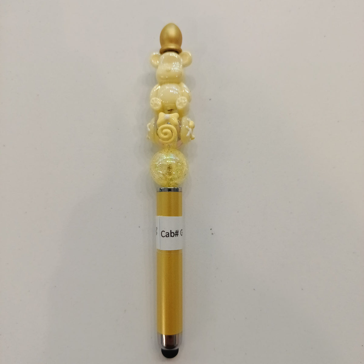 Beaded Stylus Pen Gold Beaded Stylus - view 2