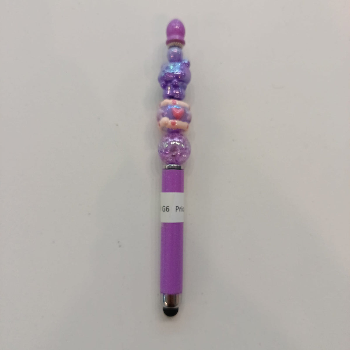 Beaded Stylus Pen Beaded Stylus Purple Bear Kawaii Stylus