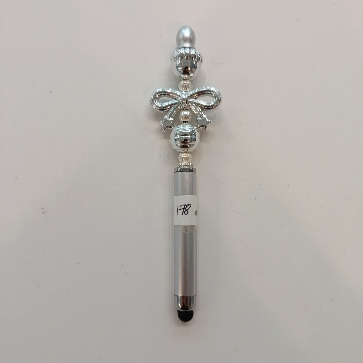 Novelty Stylus Pen Silver Bow Stylus Pen