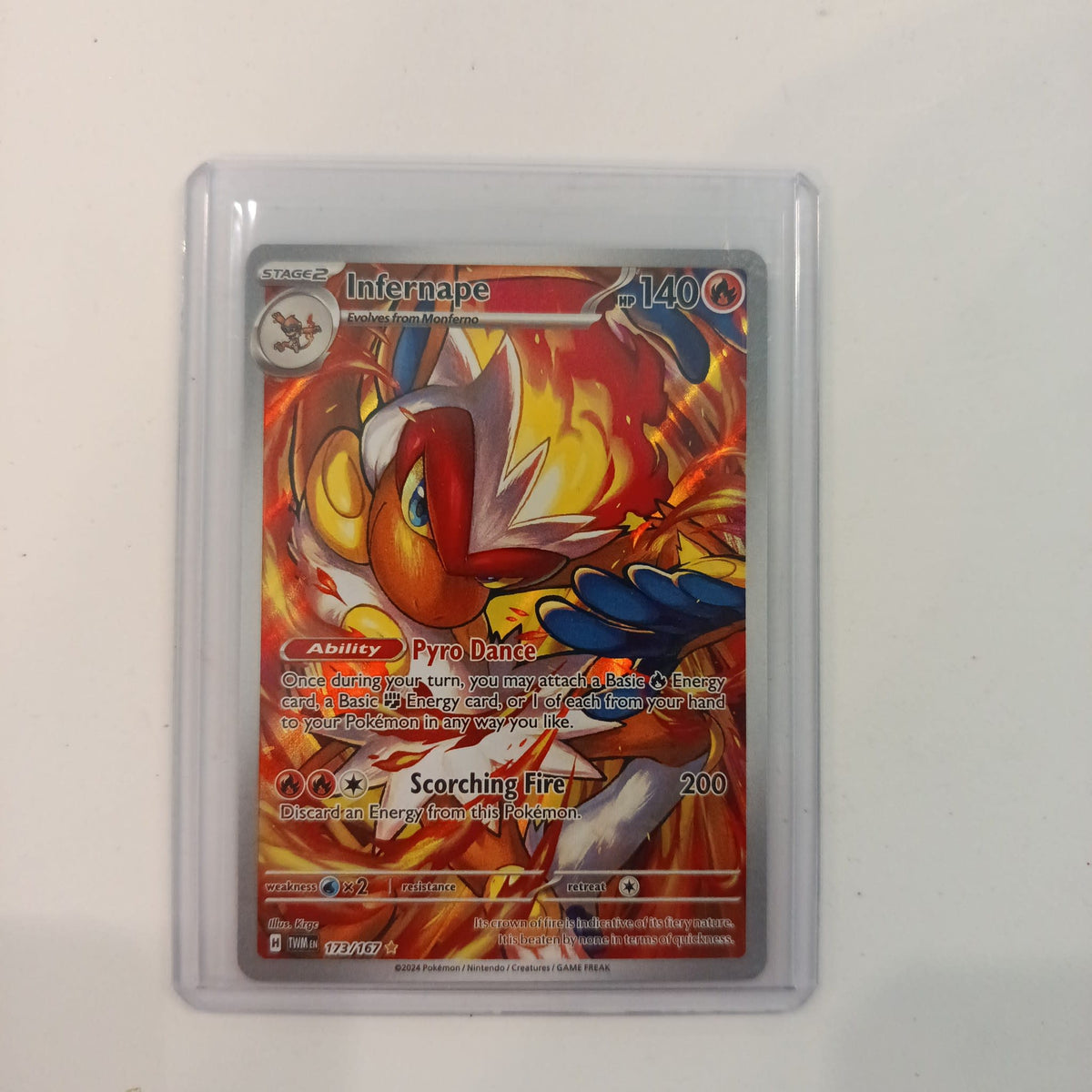 2024 Pokemon Company Twilight Masquerade Illustration Rare Infernape #173/167