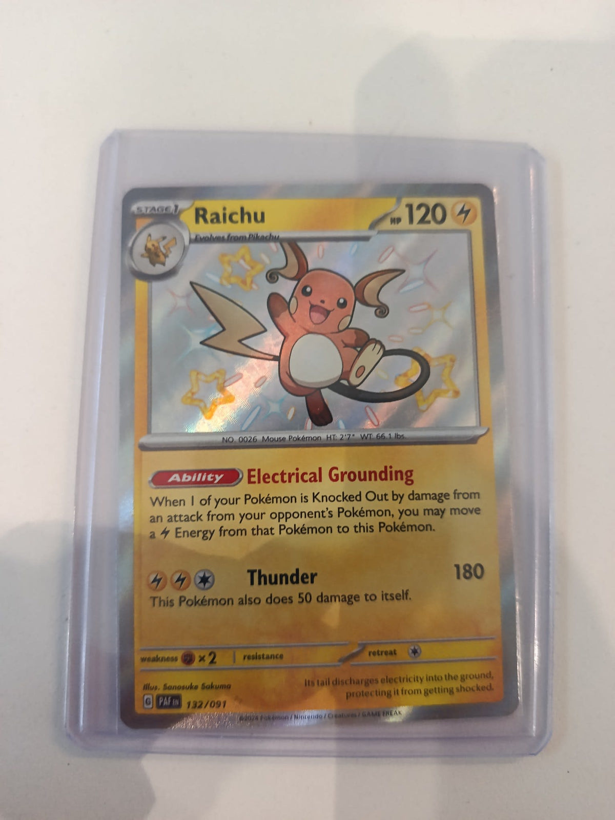 Pokemon Raichu Paldean Fates (PAF) #132/091 2024 (English) 132/091