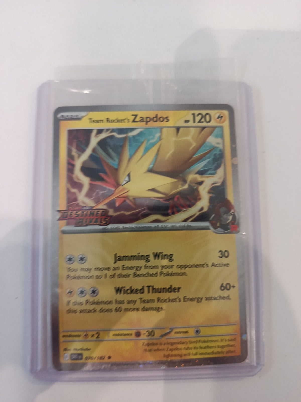 Pokemon Team Rocket's Zapdos Destined Rivals #096/182 2025 (English)
