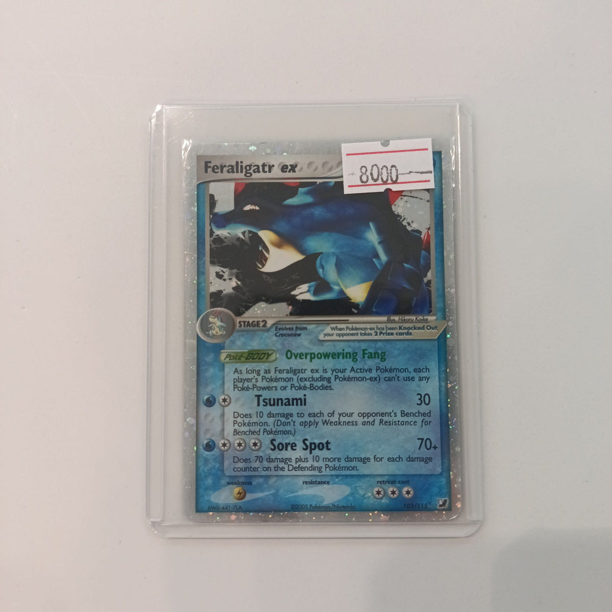 2005 Pokemon Company EX Unseen Forces ex Feraligatr ex Holo Rare ex #103/115