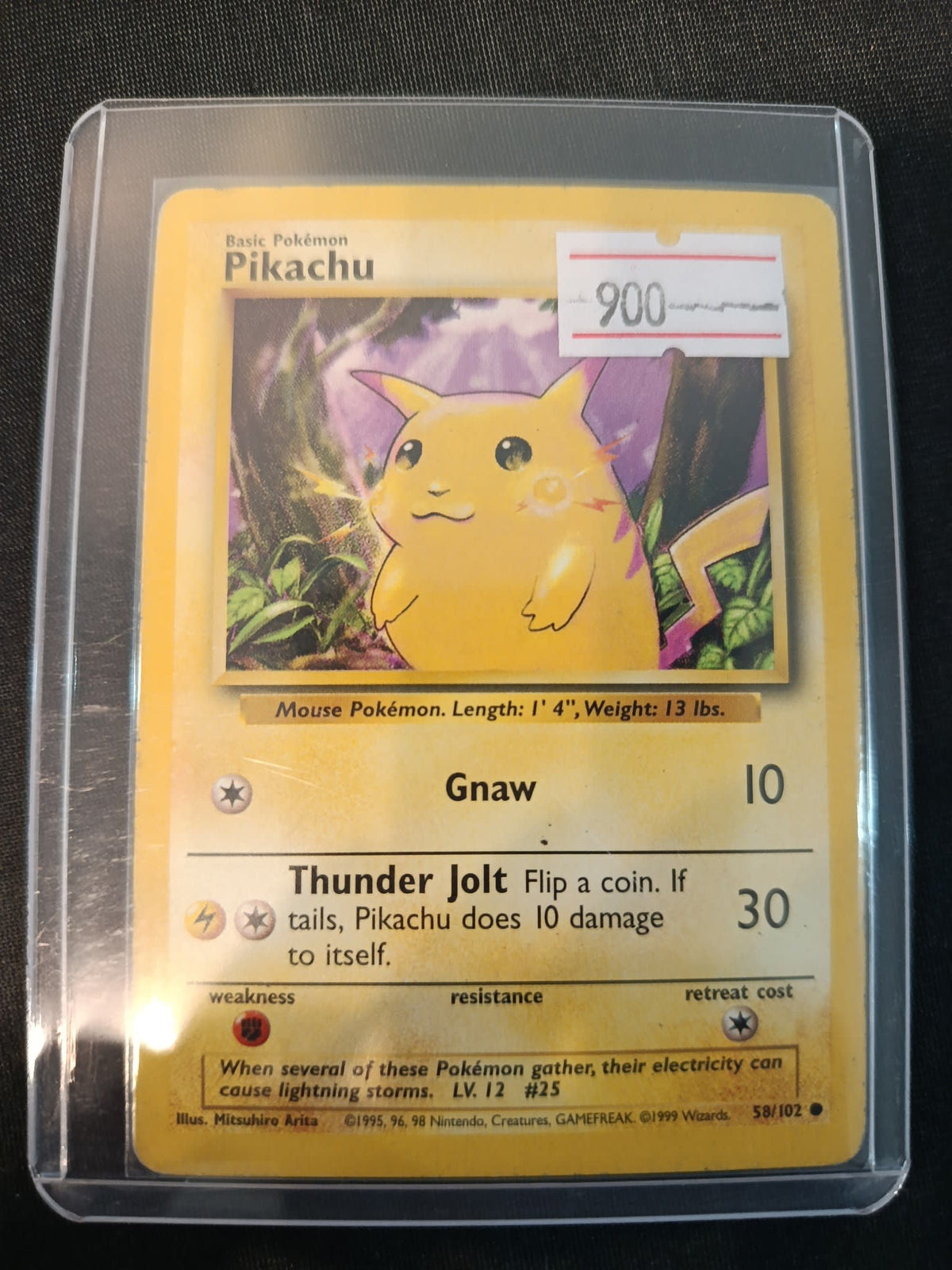 Pokemon Pikachu Base Set #58/102 1999 (English)
