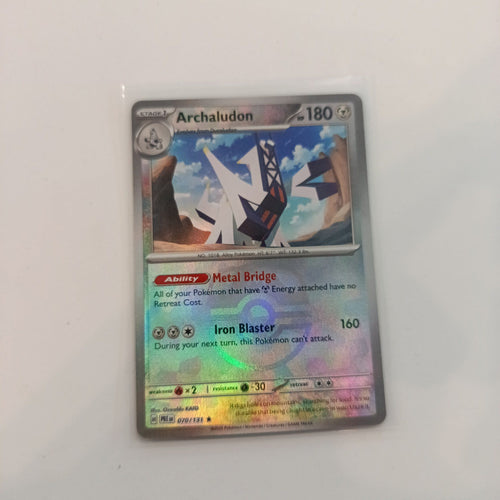 2025 Pokemon Company Prismatic Evolutions Archaludon Reverse Holo #070/131