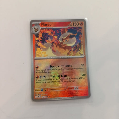 2025 Pokemon Company Prismatic Evolutions Flareon Reverse Holo #013/131