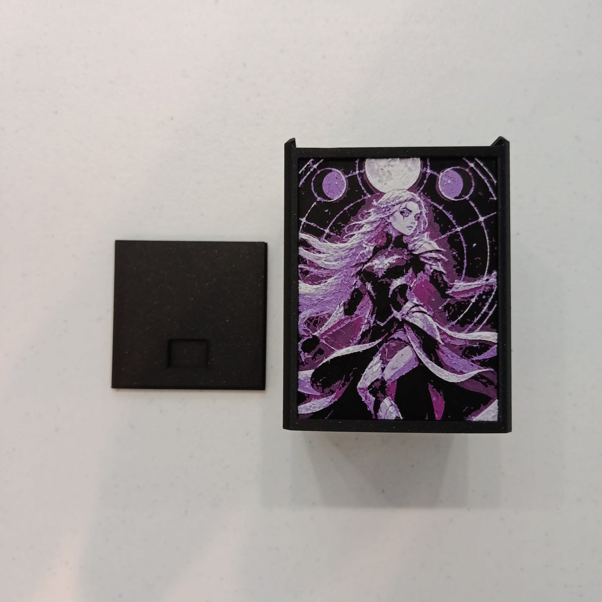 3D Printed Accessory Fantasy Moon Sorceress Deck Box - view 2