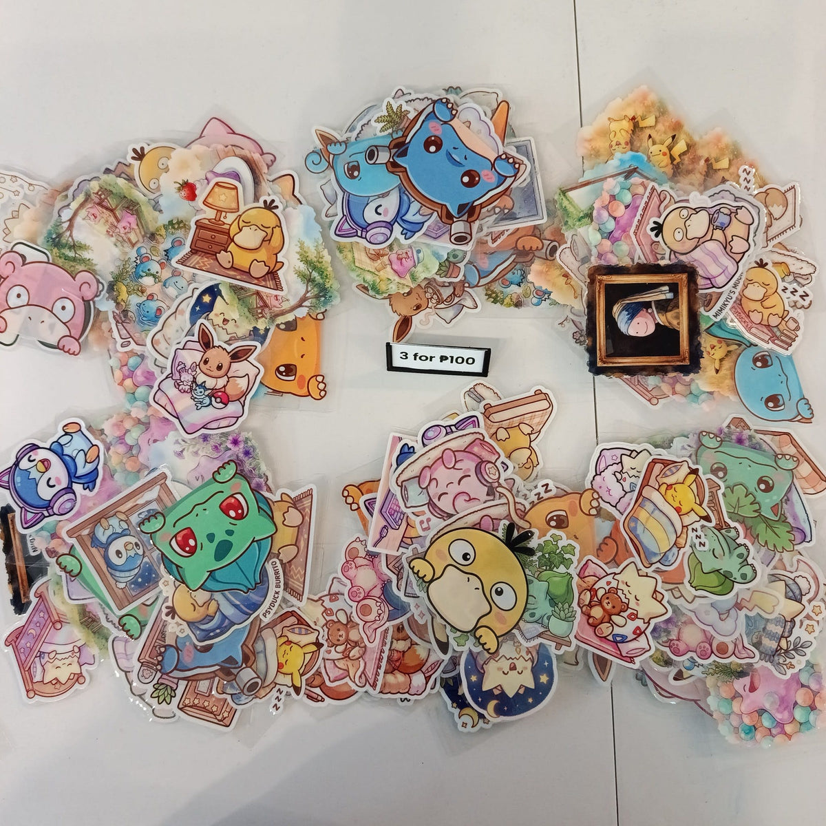 Pokemon Sleeping Pokemon Stickers Eevee / Psyduck / Pikachu - view 2